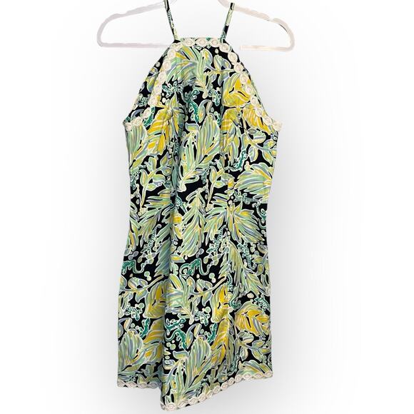 crown & ivy Dresses & Skirts - Crown & Ivy Halter Cayo Coco Signature Mini Dress Womens 8 Multicolor Tropical